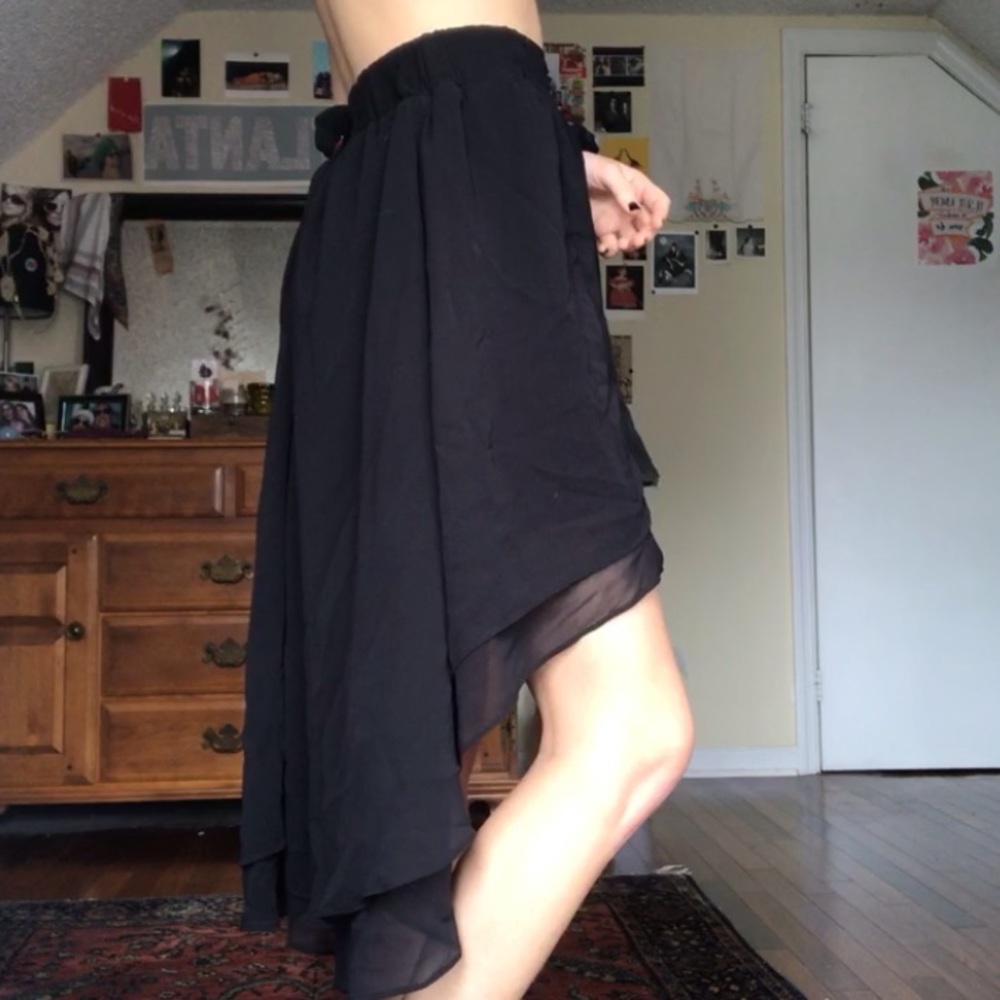 Black High-Low Skirt